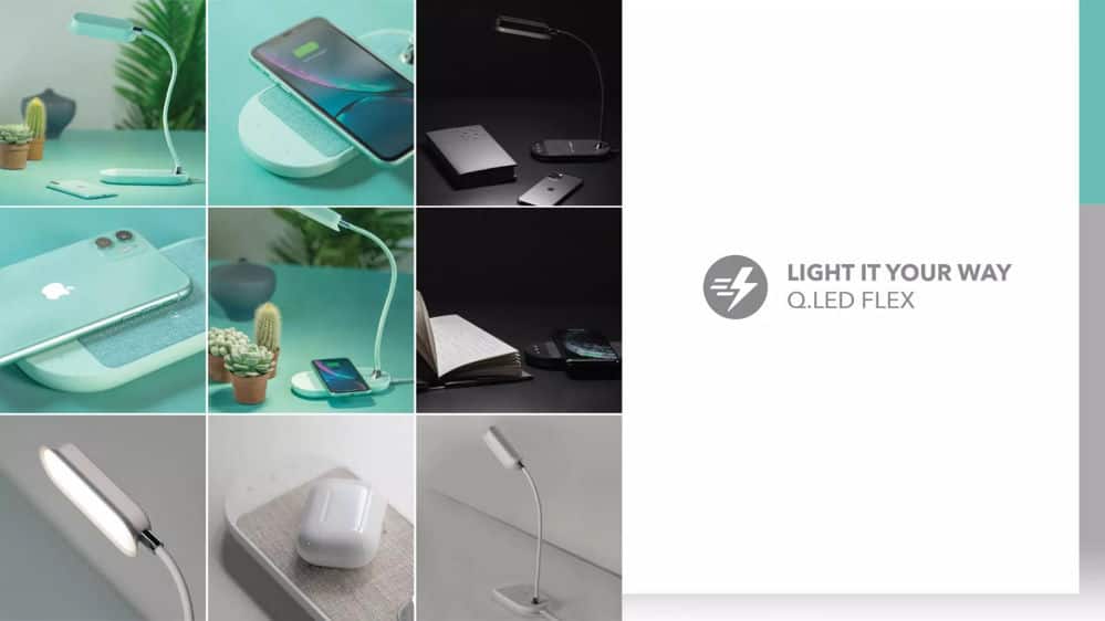 Momax Q Led Flex Mini Lamp with Wireless Charger - Green product photo
