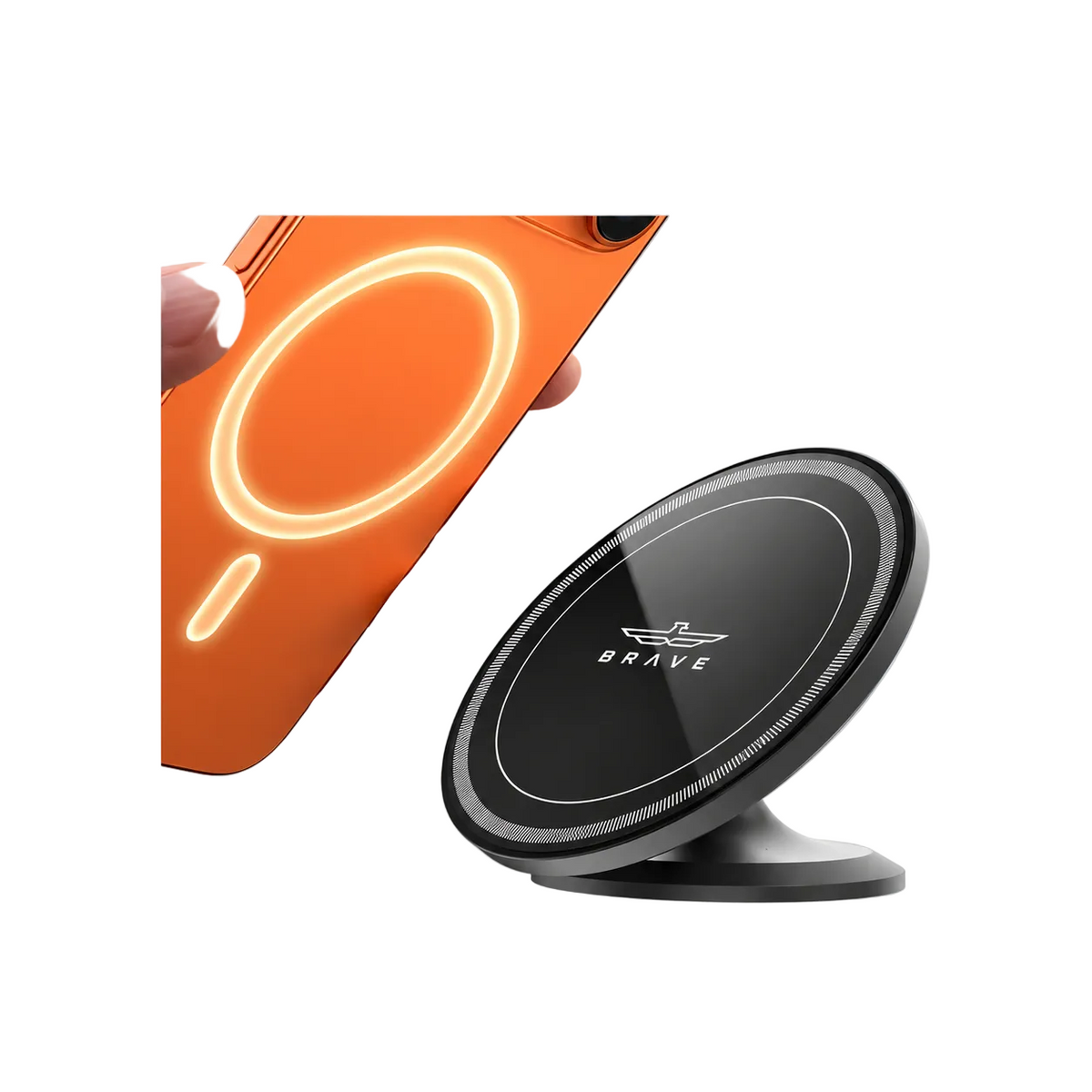 Brave Magsafe Car Mount Adjustable 360 Rotation BHL-59B - Black