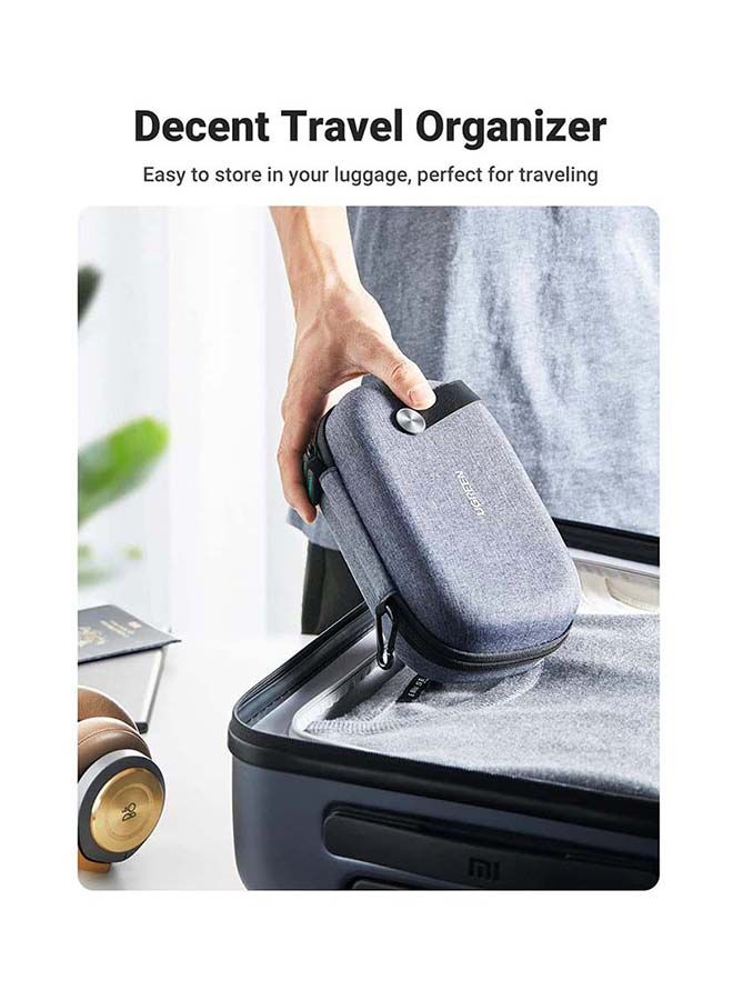 UGREEN Travel Carry Hard Case Cable Tidy Storage Box Pouch grey product photo