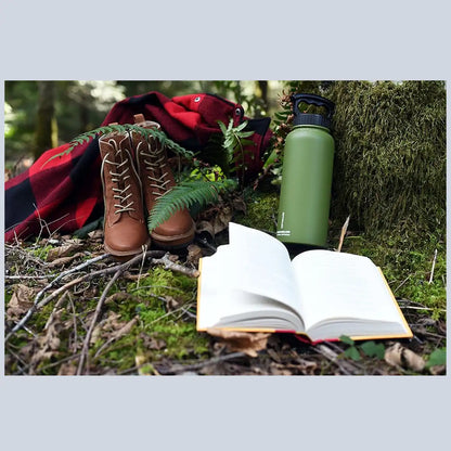 FiftyFifty 34oz - Olive Green Bottle-3 Finger Grip Cap product photo