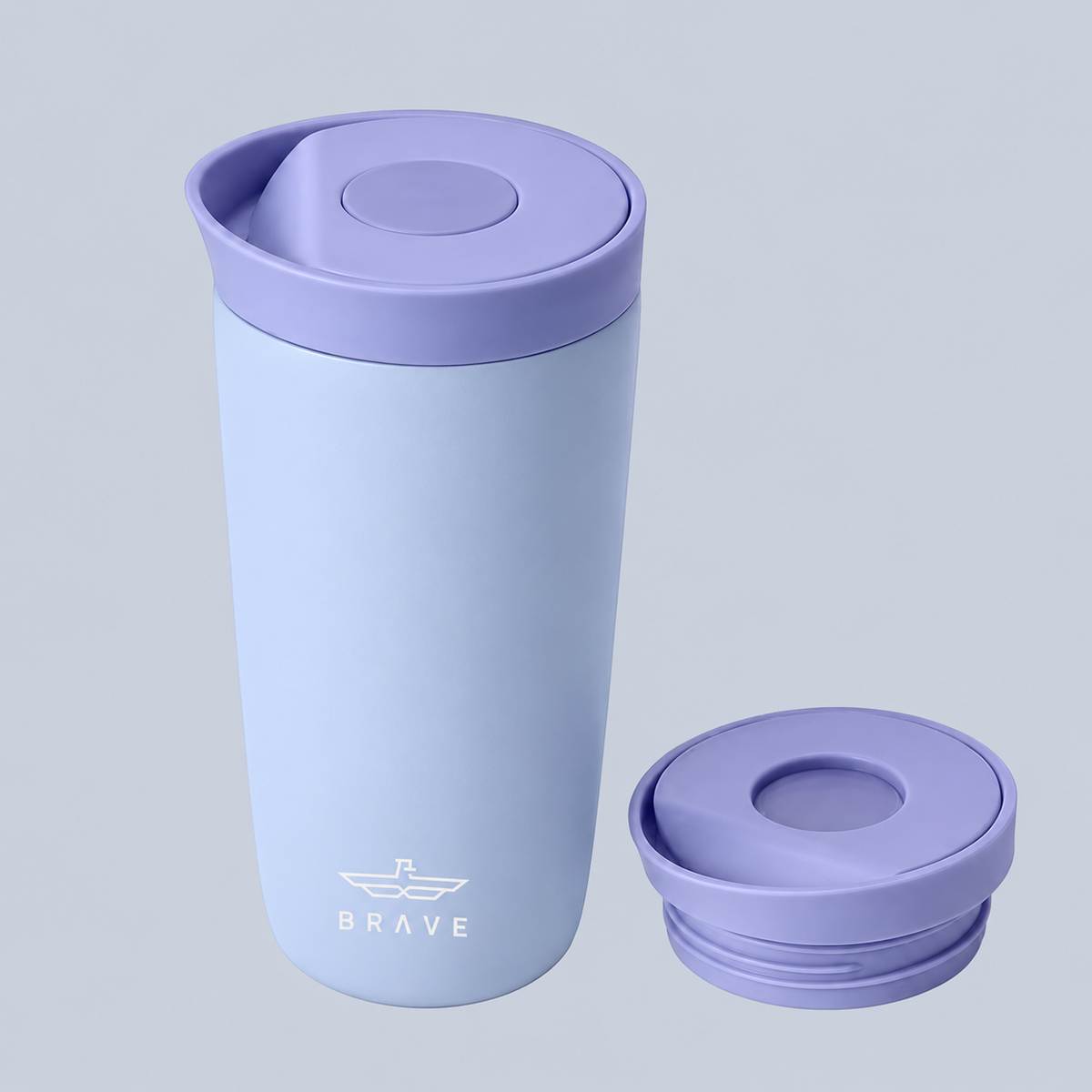 Brave TempGuard Travel Mug 500ml Stainless Steel Insulated Coffee Cup - Purple