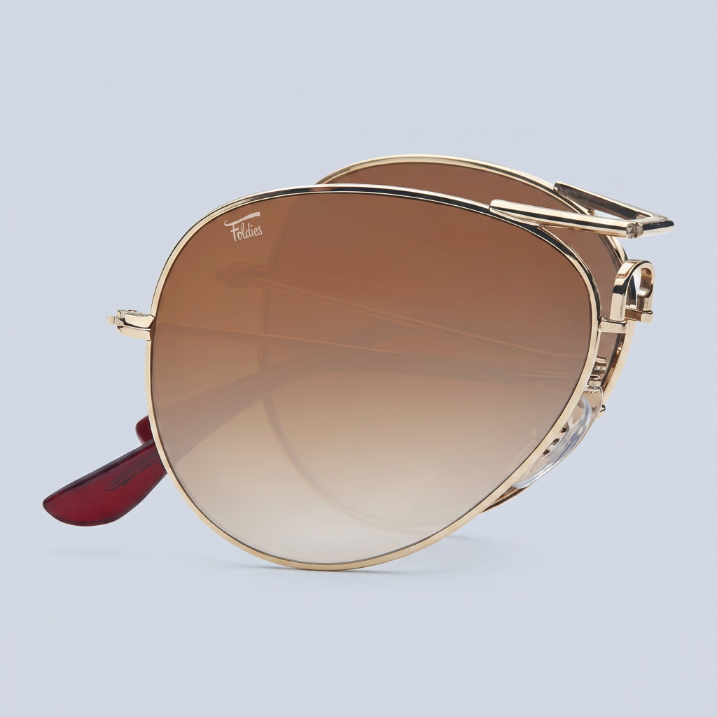 Foldies Polarized Folding Sunglasses Scratch Resistant Lens Coating Collapsible Frame