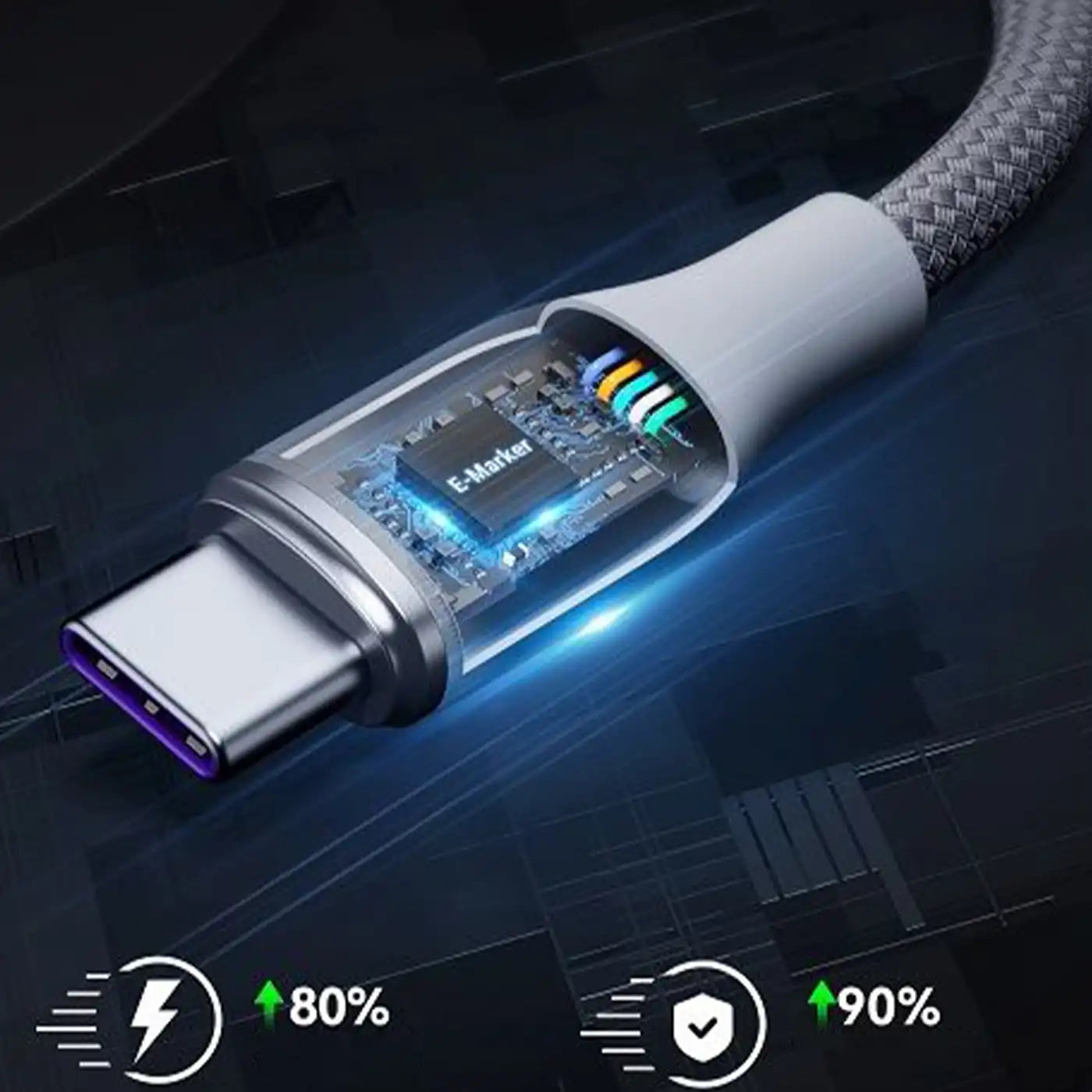 Voltme Powerlink USB C to USB C 1M - Grey