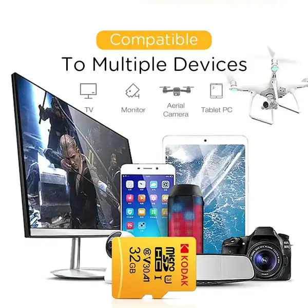 Kodak microSDHC 32GB UHS-I U3 V30 A1 power bank product photo