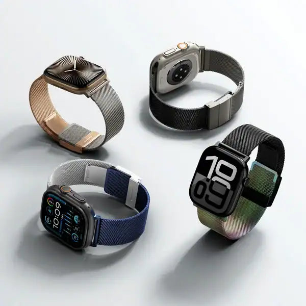 AmazingThing Apple Watch Strap 46m Omni StyleFlip Band- Silver Black product photo
