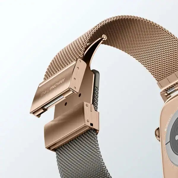 AmazingThing Apple Watch Strap 46m Omni StyleFlip Band- Rose Gold Silver product photo