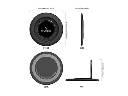 Sinjimoru M-Tap Tok Phone Grip Magnetic Silicone Black additional product image