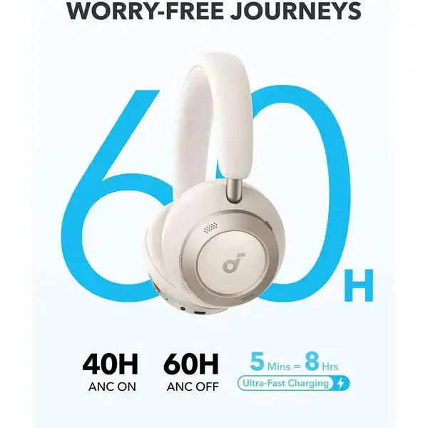 Soundcore Space One Pro Wireless ANC Headphone White product photo