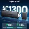 UGREEN 50340 AC1300 USB WiFi Adapter 5G 2 4G Dual Band USB 3 0 product photo