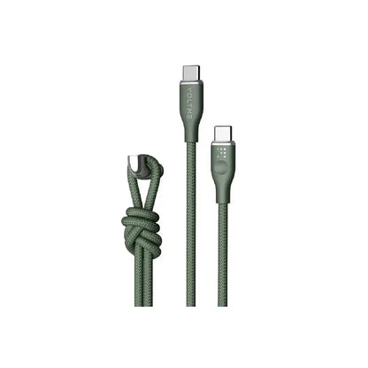 Voltme PowerLink RUGG USB-C to USB-C Cable – 100W – 1M – Green