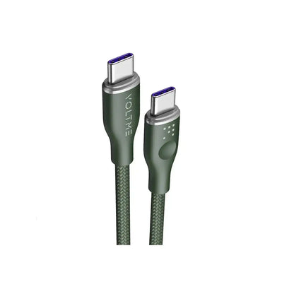 Voltme PowerLink RUGG USB-C to USB-C Cable – 100W – 1M – Green