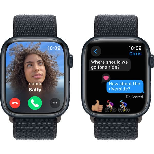 Apple Watch Series 9 45mm Midnight Aluminium Case with Midnight Sport Loop GPS