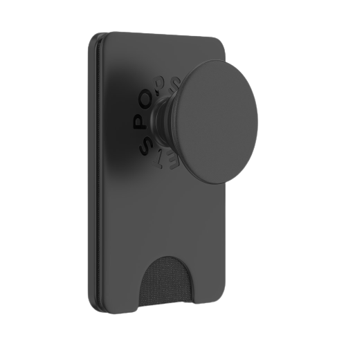 PopSockets Phone Wallet for MagSafe Phone Card Holder with Grip - Black