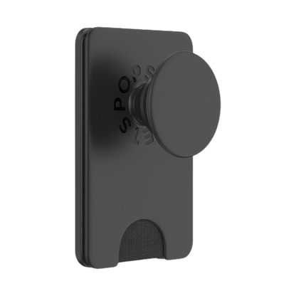 PopSockets Phone Wallet for MagSafe Phone Card Holder with Grip - Black