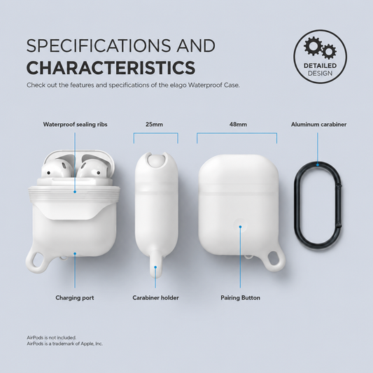Elago Airpods Waterproof Hang Case - Nightglow Blue