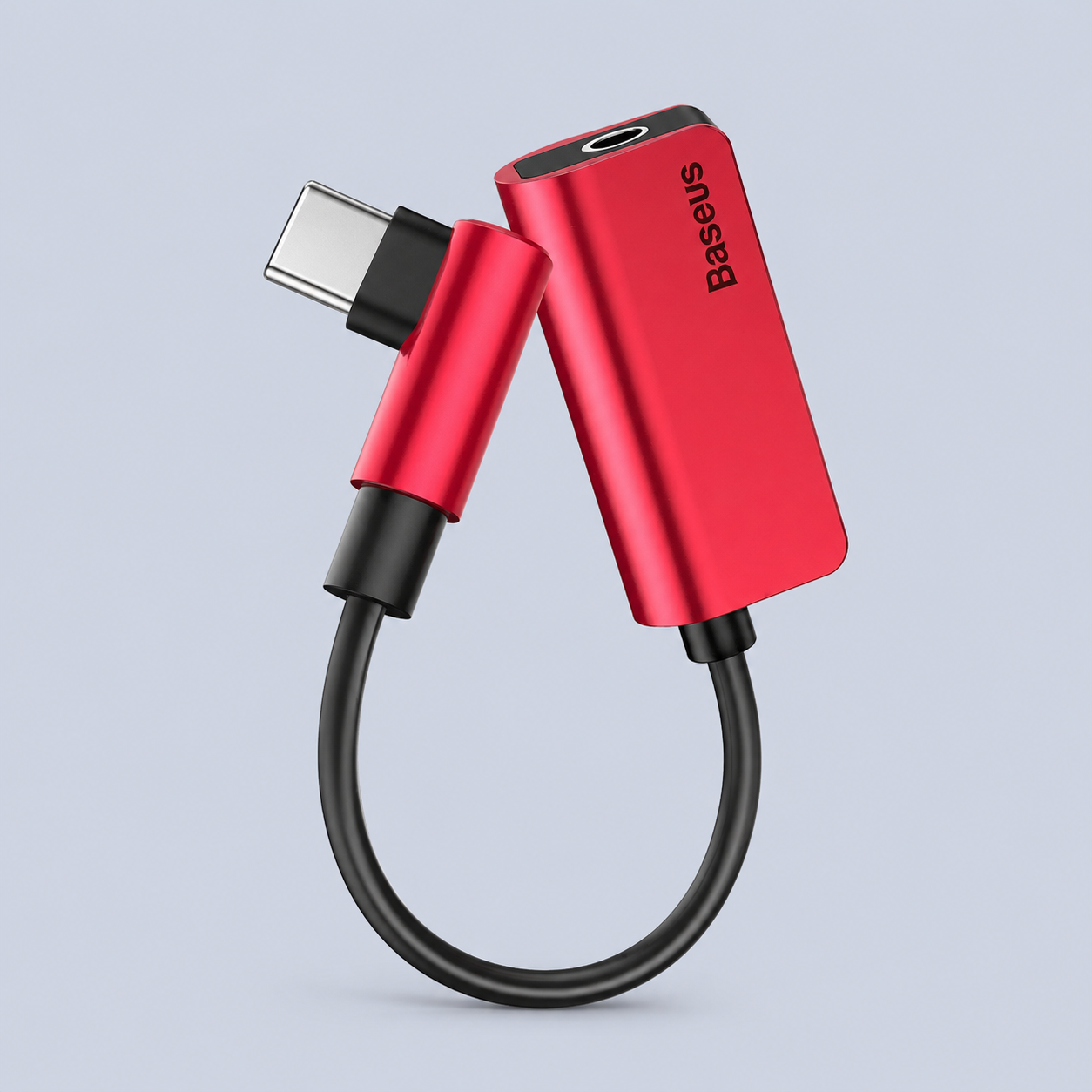 Baseus Audio Adapter USB-C to USB-C Jack 3 5mm L45 - Red charger product photo