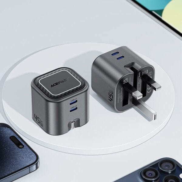 Acefast Charge Wall Charger A121 PD45W GaN 2xUSB-C UK additional product image