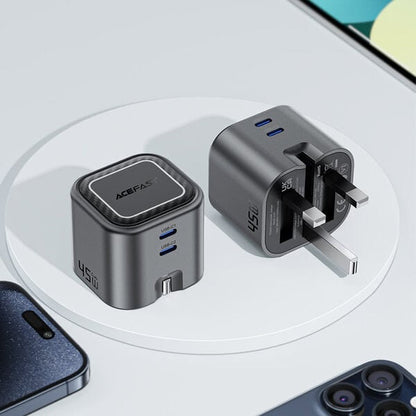 Acefast Charge Wall Charger A121 PD45W GaN 2xUSB-C UK additional product image