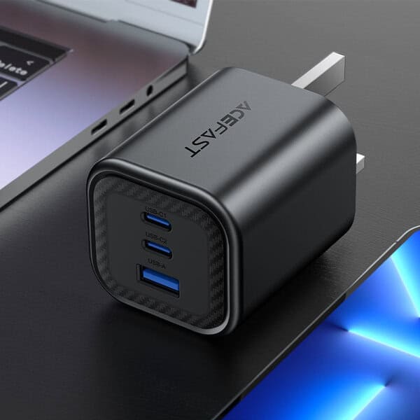 Acefast Charge Wall Charger A122 PD65W GaN 2xUSB-C+1xUSB-A UK additional product image