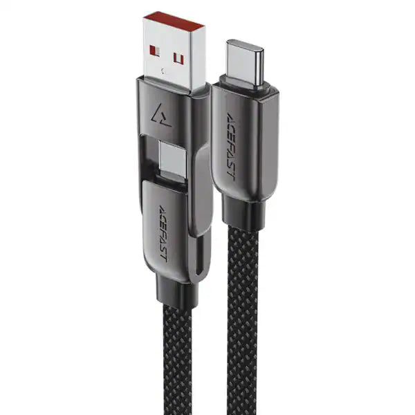Acefast C13-005 60W 2-in-1 USB Type-C to Type-C Braided Charging Cable-0 2M