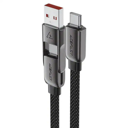 Acefast C13-005 60W 2-in-1 USB Type-C to Type-C Braided Charging Cable-0 2M