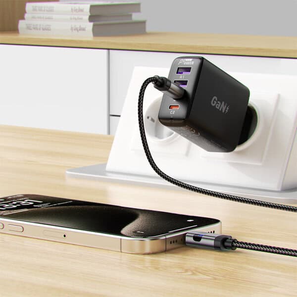 Acefast Charging Data Cable C15-03 USB-C to USB-C 60W product photo