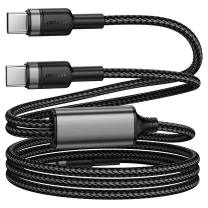 Acefast Charging Data Cable C22-02 USB-C to 2xUSB-C 100W 1 2M product image