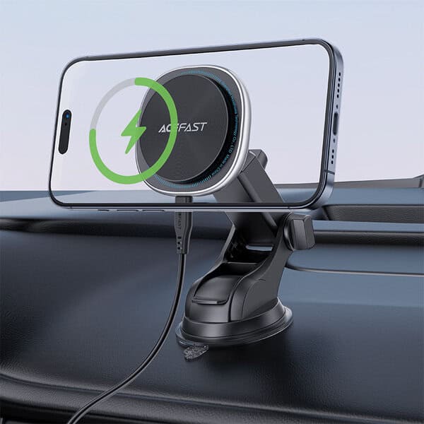 Acefast Fast Wireless Charger Magnetic Car Holder D42 product photo
