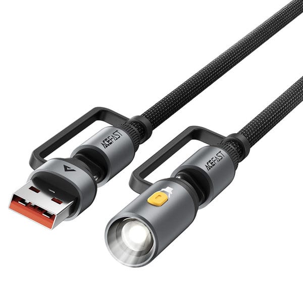Acefast Charging Data Cable J5 USB-C to USB-A LED light 1 2M product photo