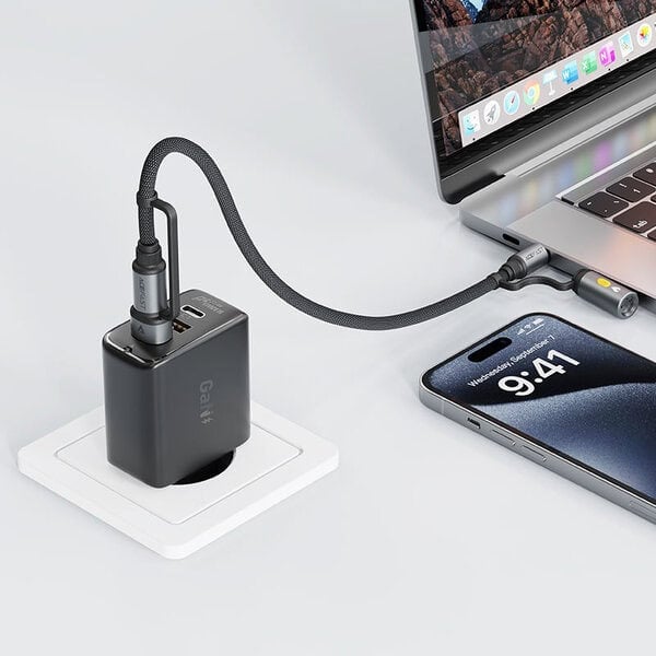 Acefast Charging Data Cable J6 USB-C to USB-A cigarette lighter 1 2M