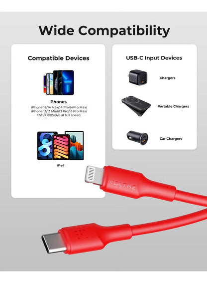 Voltme Phone Charging Cable Type-C to Lightning 1 2 meters Fast Charging USB-C to product