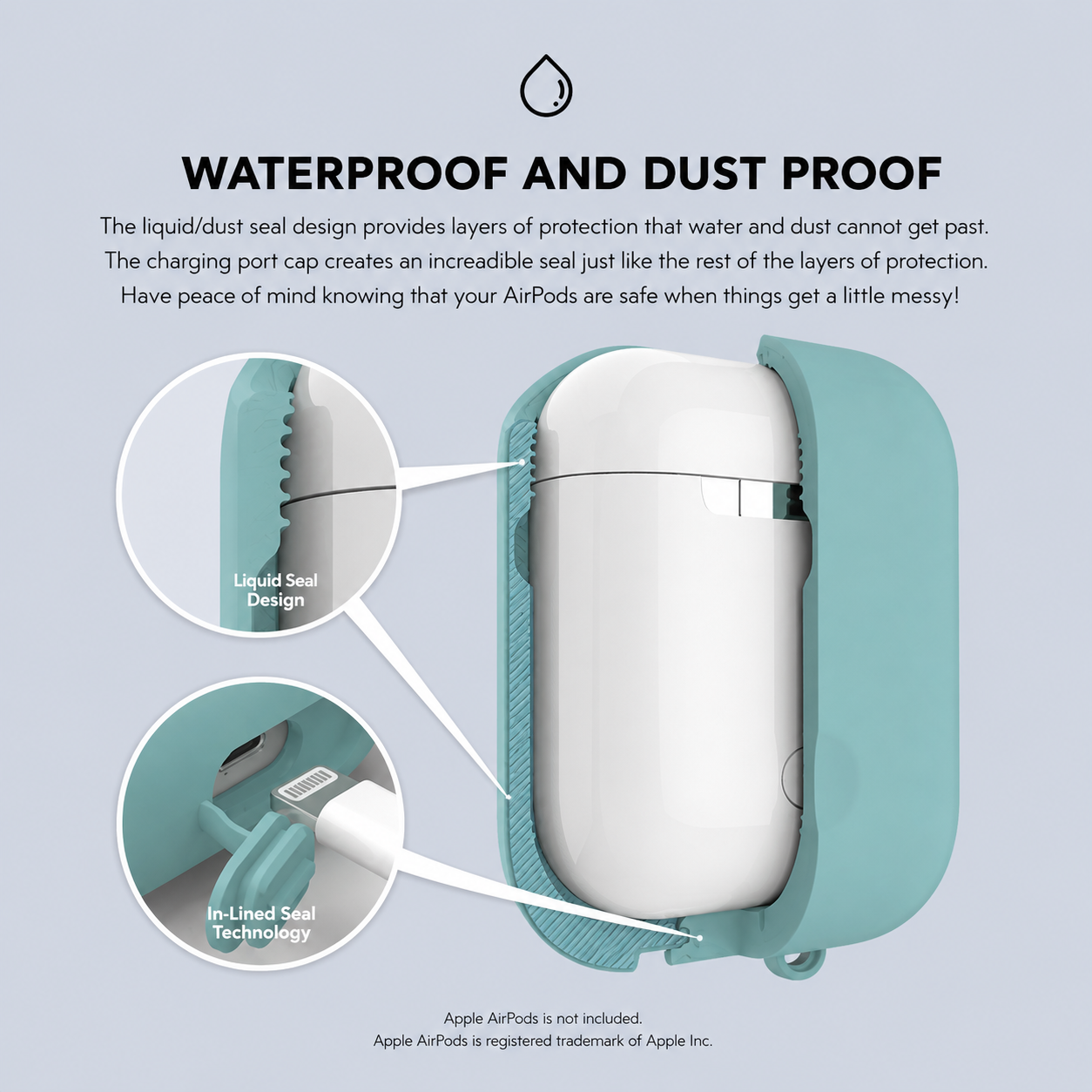 Elago Airpods Waterproof Case - Coral Blue