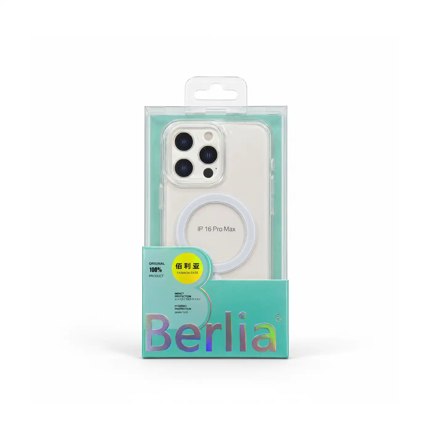 Berlia MagSafe Case for iPhone 16 Pro Max - Clear