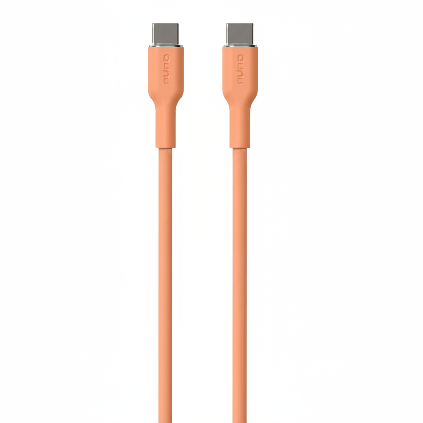Puro Power and Data Sync Soft Cable USB-C TO USB-C 1,5M ( Orange)