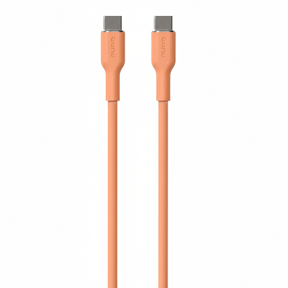 Puro Power and Data Sync Soft Cable USB-C TO USB-C 1,5M ( Orange)
