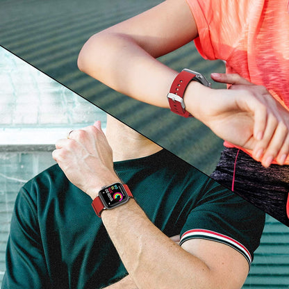 Ahastyle Silicone Duotone Design Band for Apple Watch Red And Black RD product image