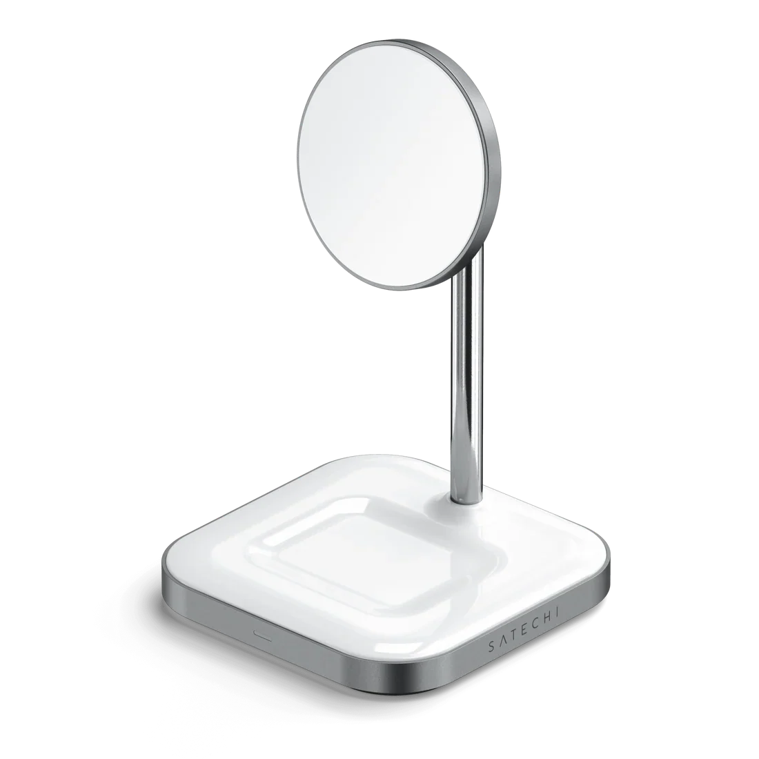 Satechi Aluminum 2-in-1 Magnetic Wireless Charging Stand side view