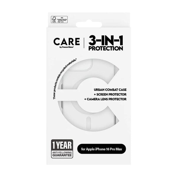 PanzerGlass iPhone 16 Pro Max Care Flagship 3-in-1 Bundle product photo