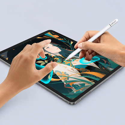 Acefast Capacitive Wireless Charging Pencil for Apple iPads in-use view