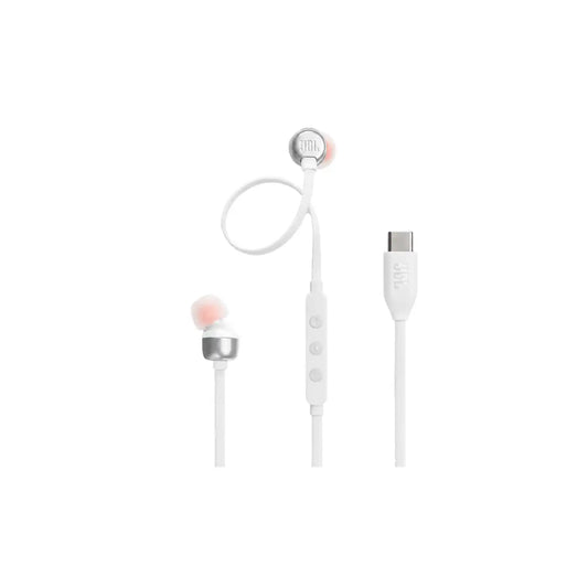 JBL Tune 310C USB-C Wired Hi-Res In-Ear Headphones (White)