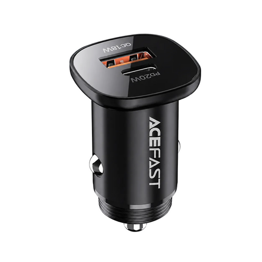 Acefast B1 mini 38W(USB-C+USB-A) dual-port metal car charger