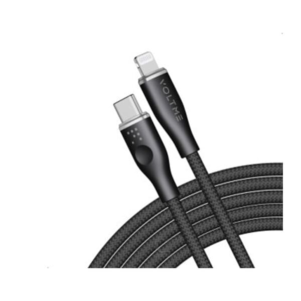 Voltme Powerlink Rugg Double Nylon Cable Type C to Lightning 3A 1 2M Zinc-Alloy