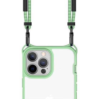 Itskins iPhone 13 Pro Max 6 7 Hybrid Sling Series Cover - Light Green And Clear