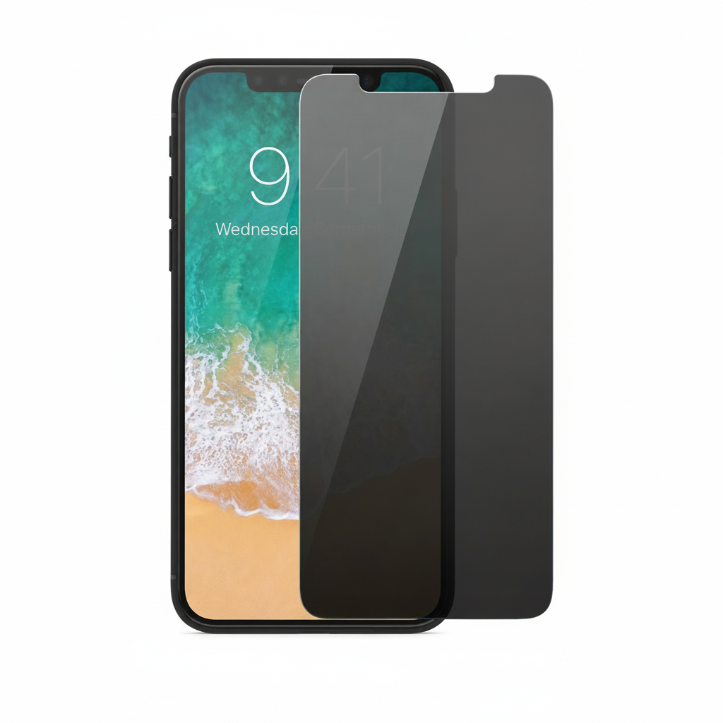 Patchworks iPhone X Privacy Tempered Glass - black screen protector product photo