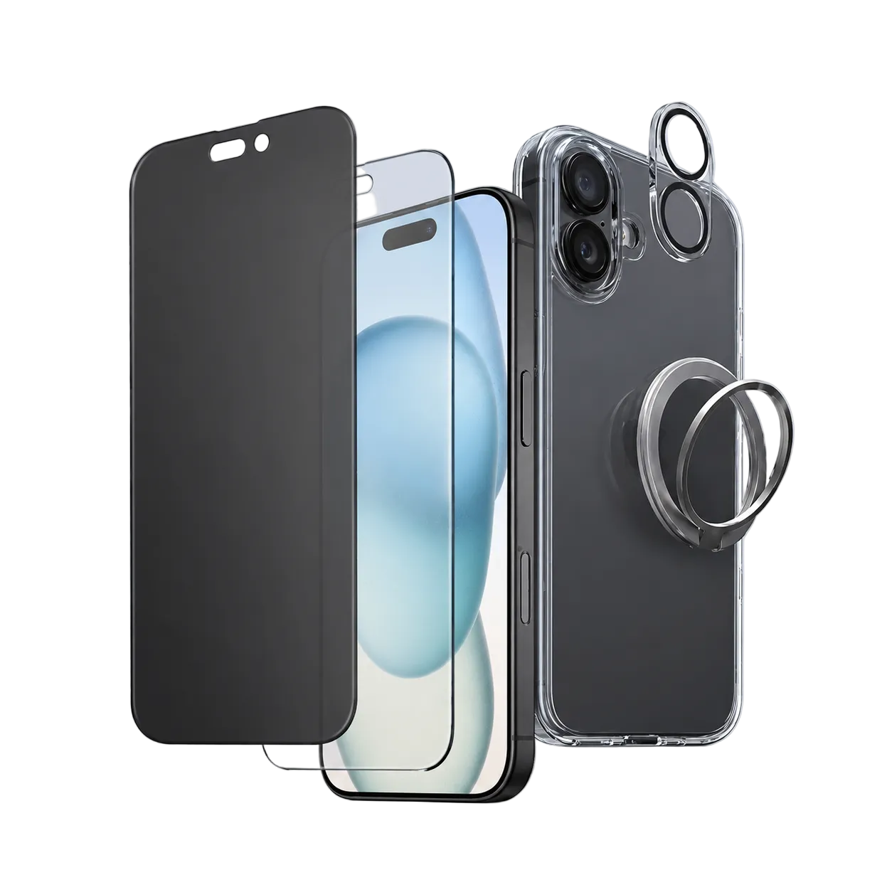 Levore iPhone 16 Case Full Body 5 in 1 Full Shield Protection Package
