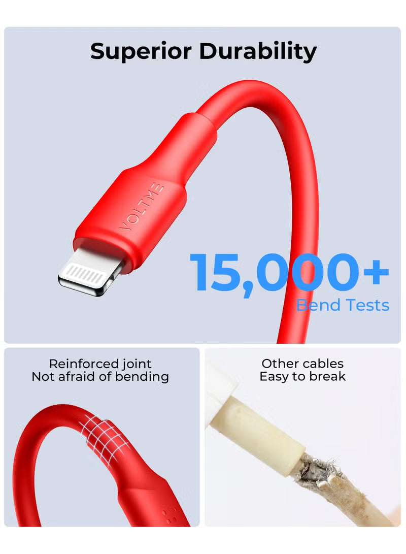 Voltme Phone Charging Cable Type-C to Lightning 1 2 meters Fast Charging USB-C to