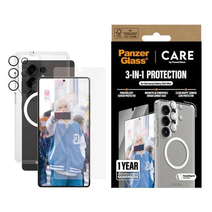 PanzerGlass CARE Flagship 3-in-1 Bundle Samsung Galaxy S25 Ultra product photo