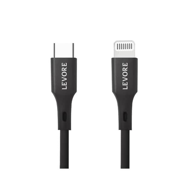 Levore USB-C to Lightning Cable MFI Certified 1 0M - Black