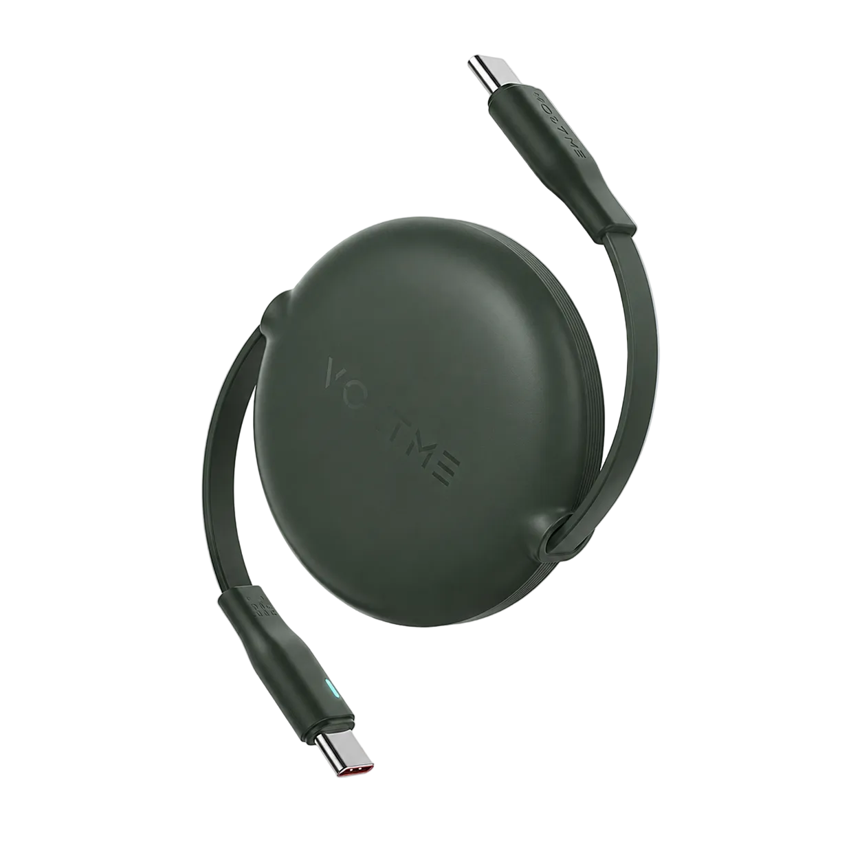 Voltme Powerlink YoYo Retractable Type-C to Type-C Cable - 100W PD, 1M - Green