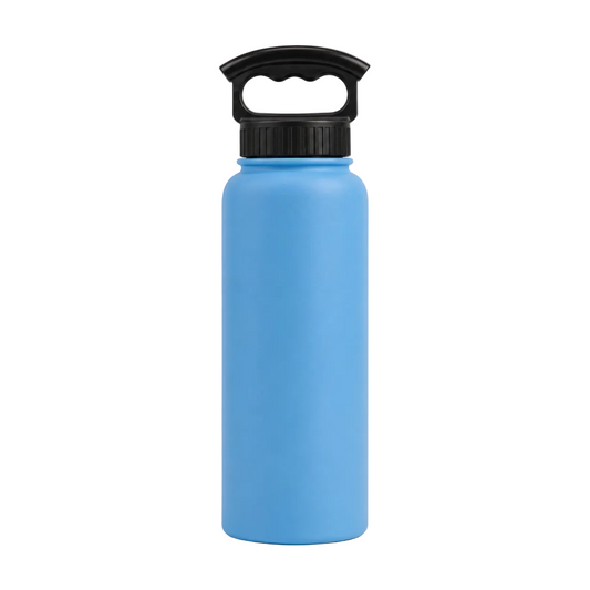 Fifty 34oz - Crater Blue Bottle-3 Finger Grip Cap V34001BL0-A - Blue product photo
